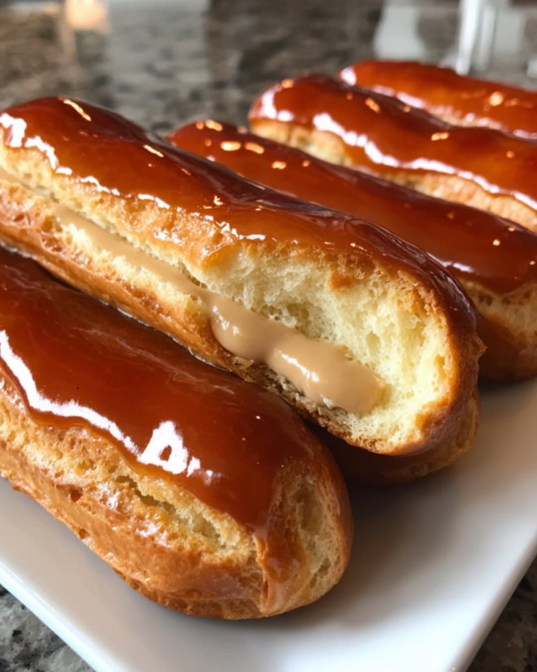 Brown Sugar Caramel Éclairs