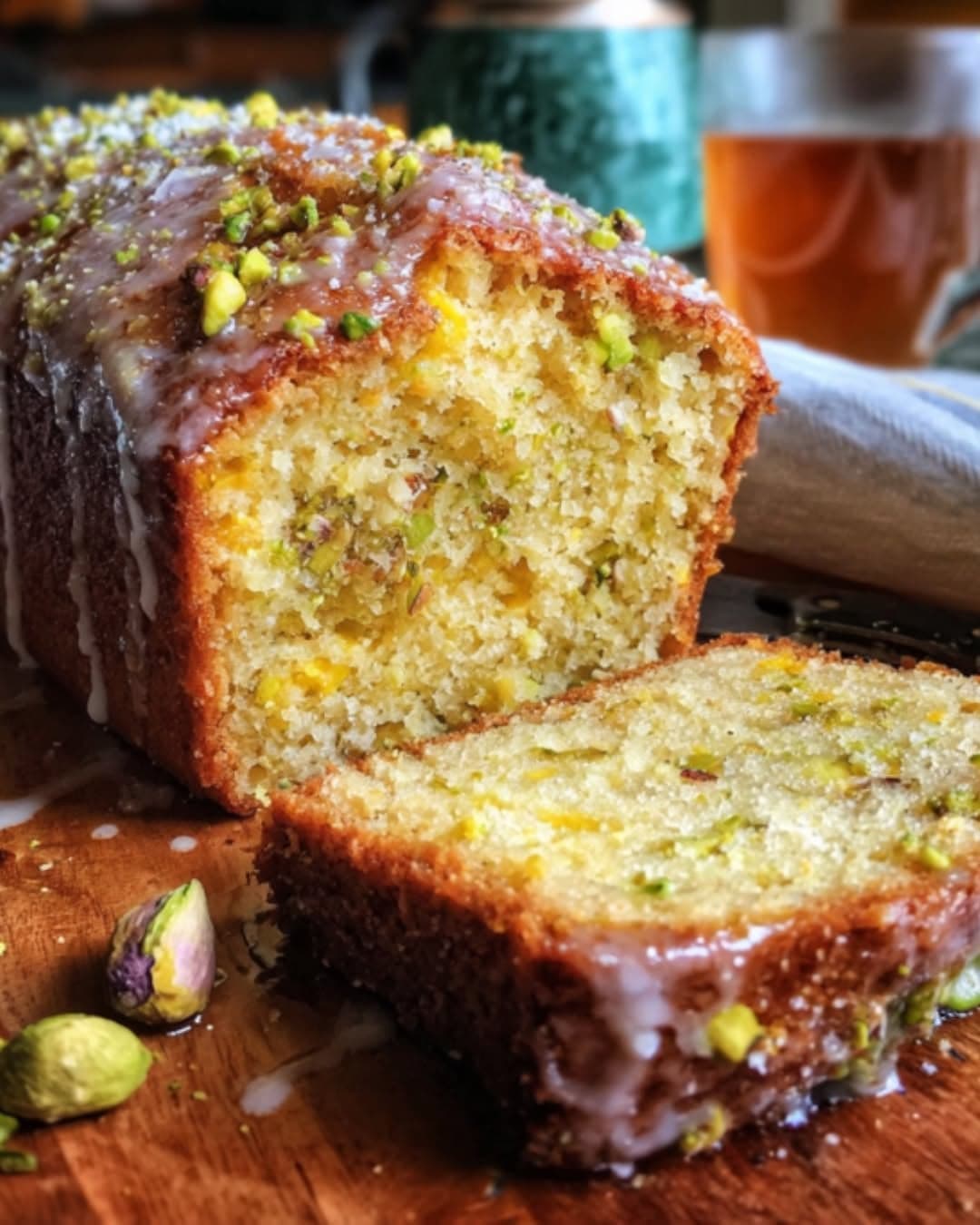 Lemon, Almond and Pistachio Tea Loaf