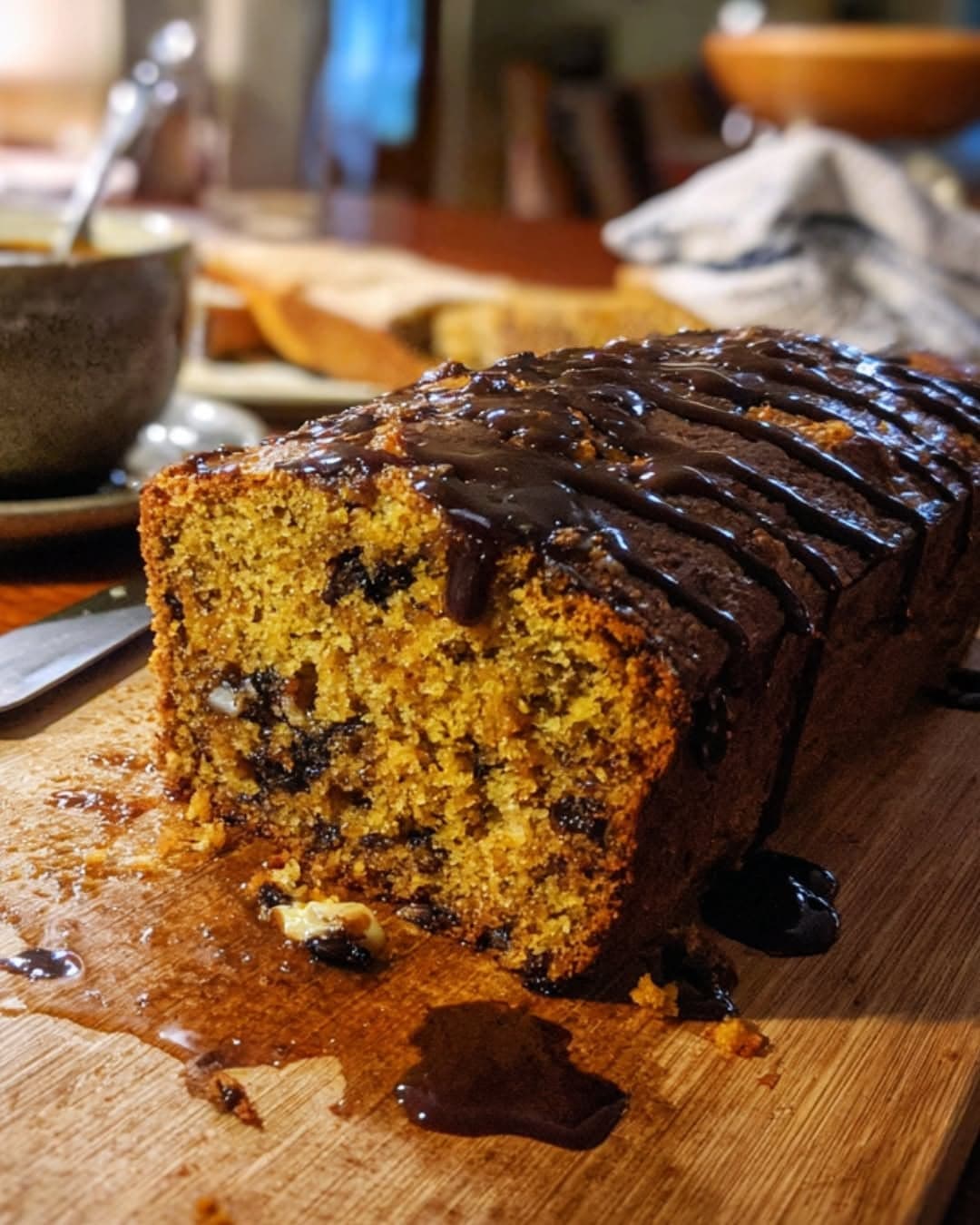 Pumpkin Chocolate Date Coffee Loaf
