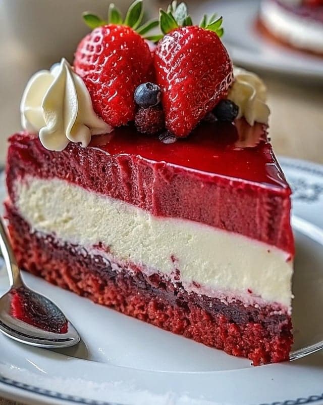 Red Velvet Strawberry Cheesecake Delight