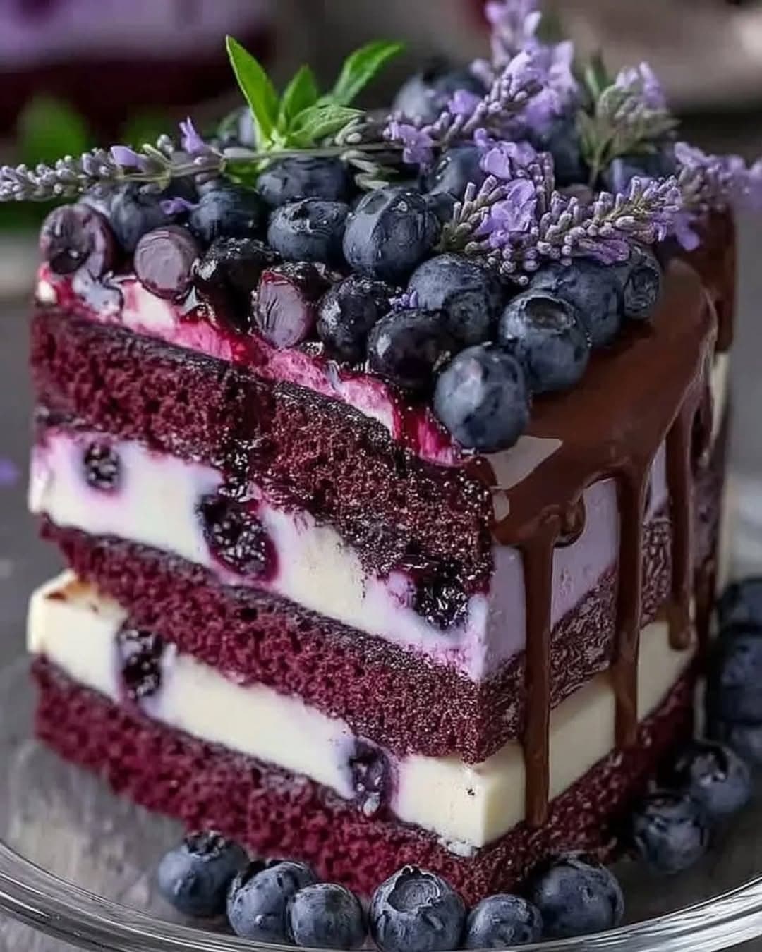 Blueberry Chocolate Lavender Dream Cake