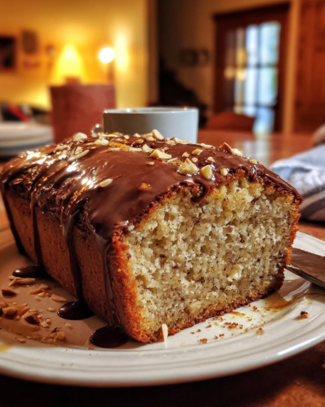 Cappuccino Almond Loaf with Cocoa Frosting
