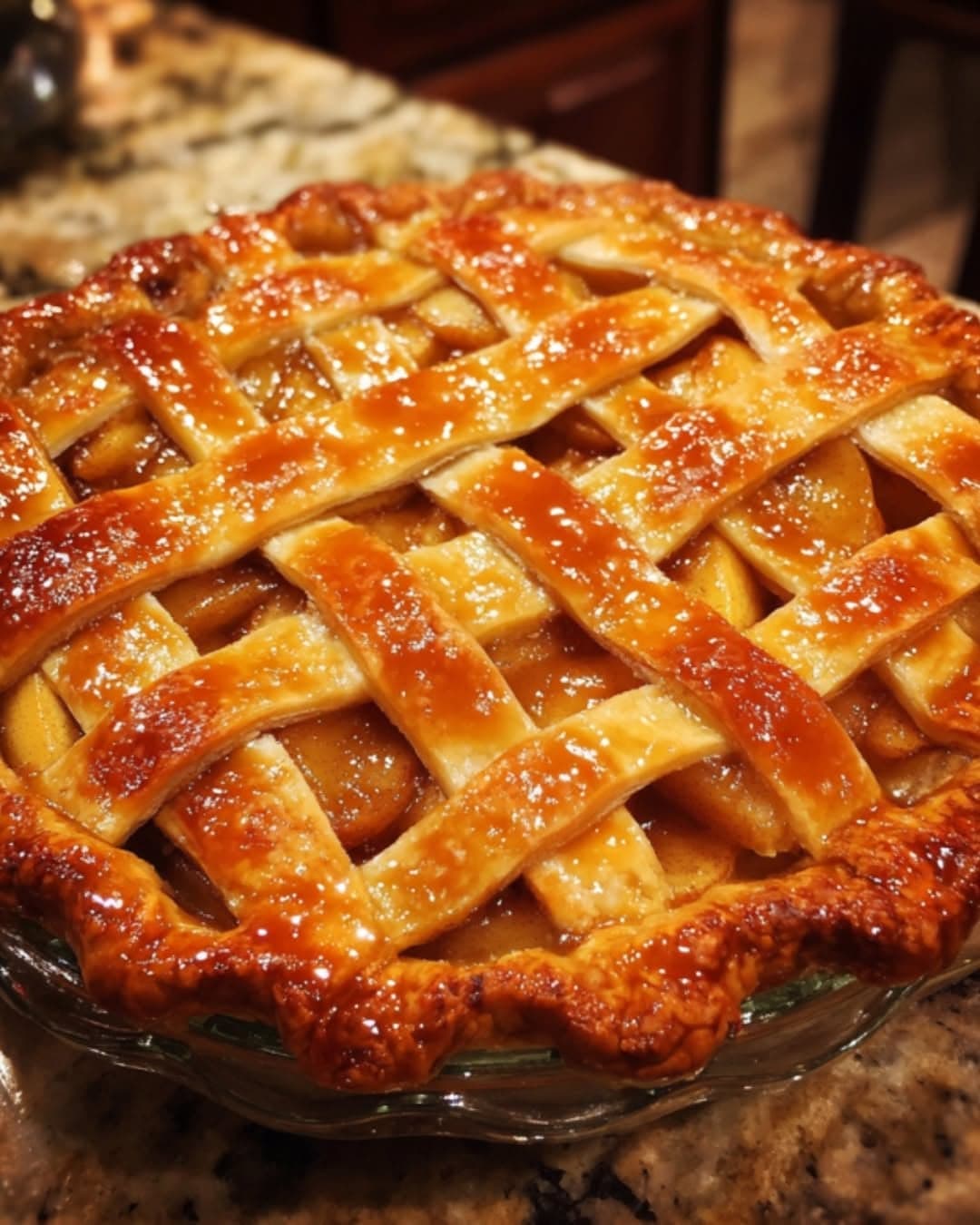 Caramel Apple Pie with Lattice Crust