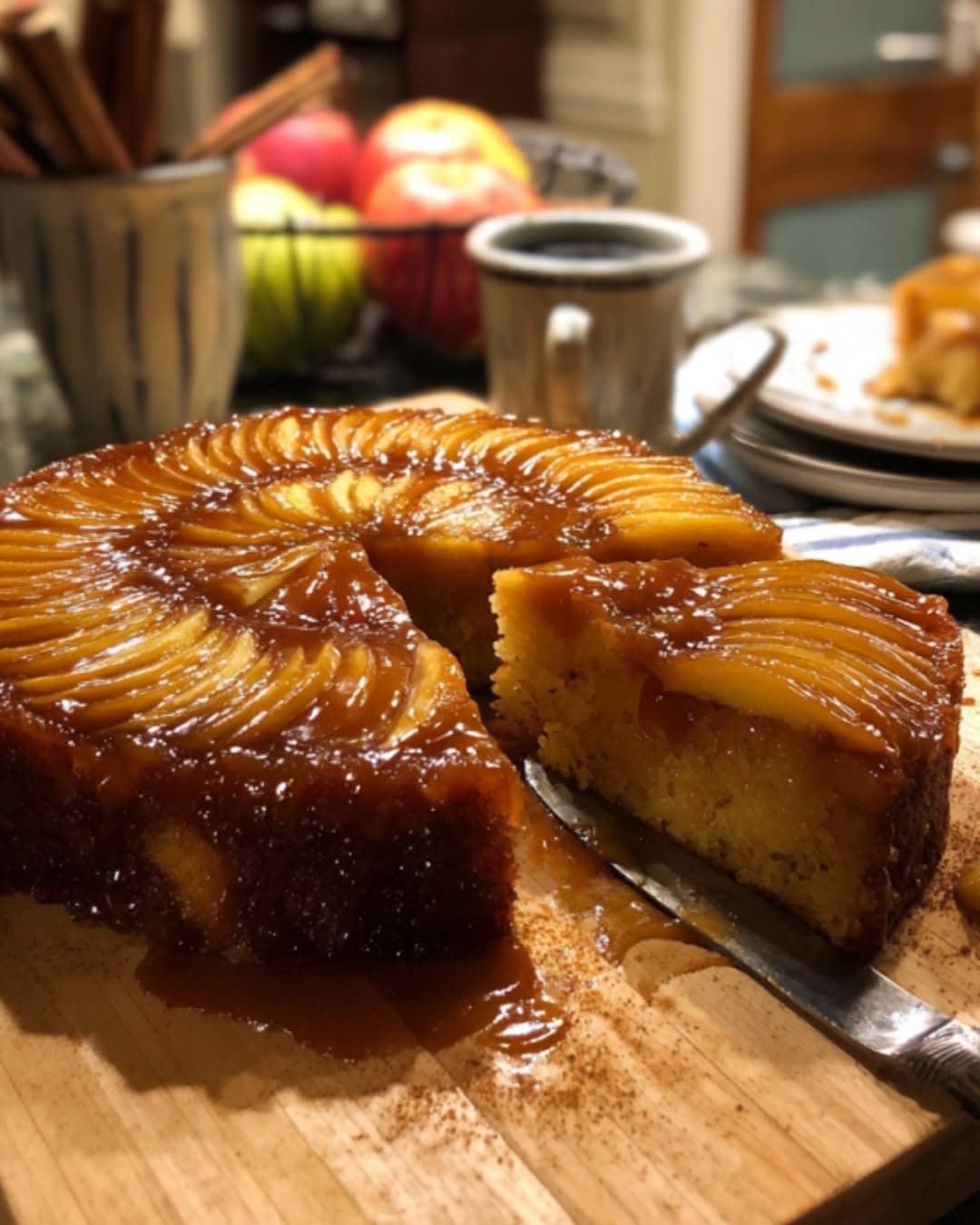 Caramel Apple Upside-Down Cake