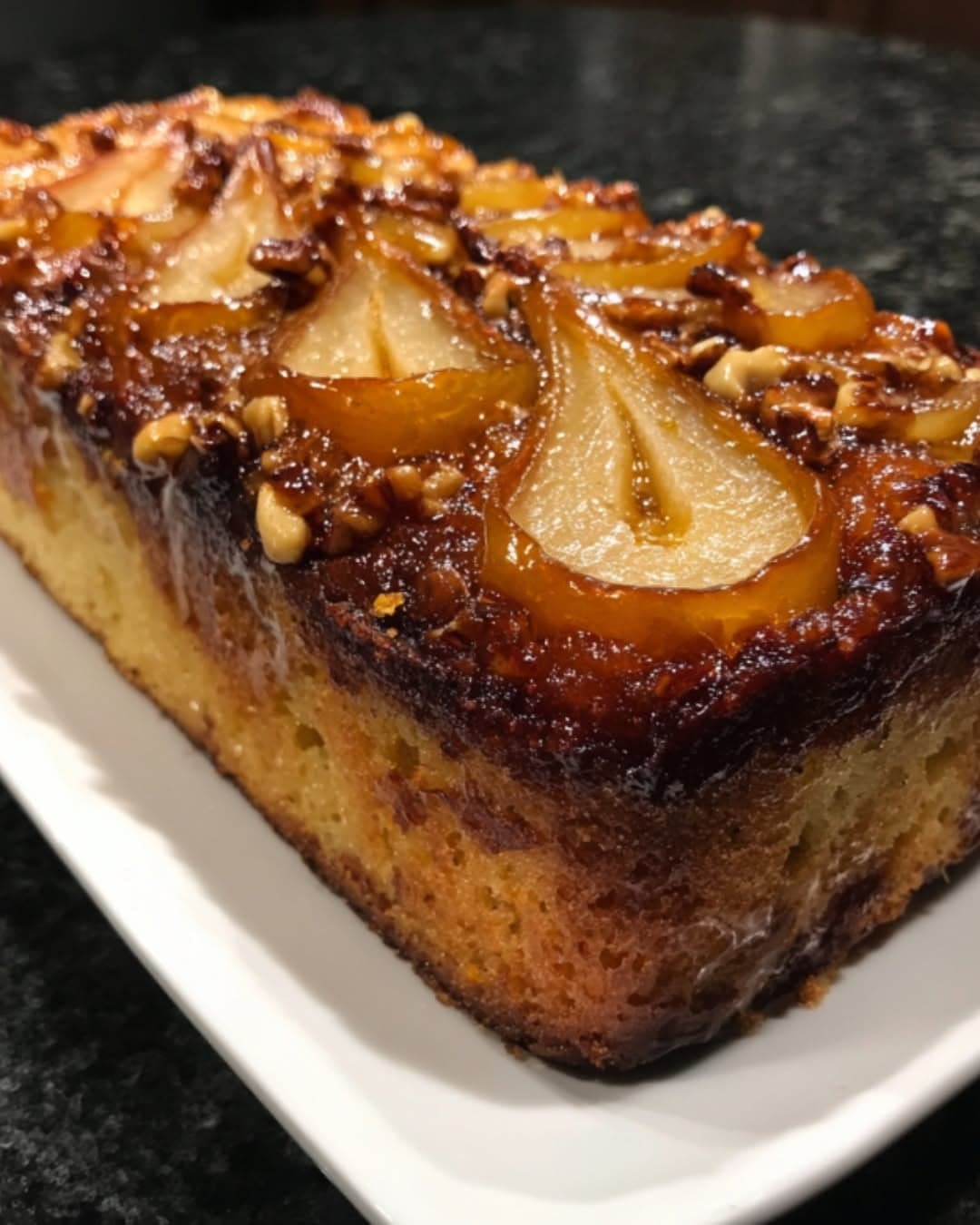 Caramelized Pear Upside-Down Loaf