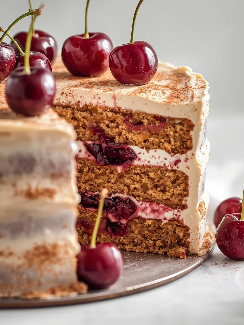 Cherry & Cinnamon Layer Cake Recipe