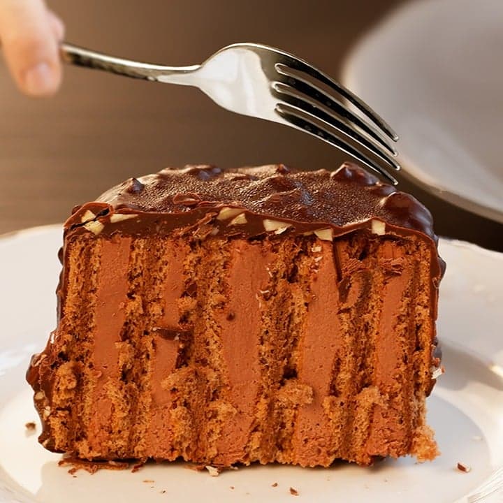Chocolate Almond Roll Cake