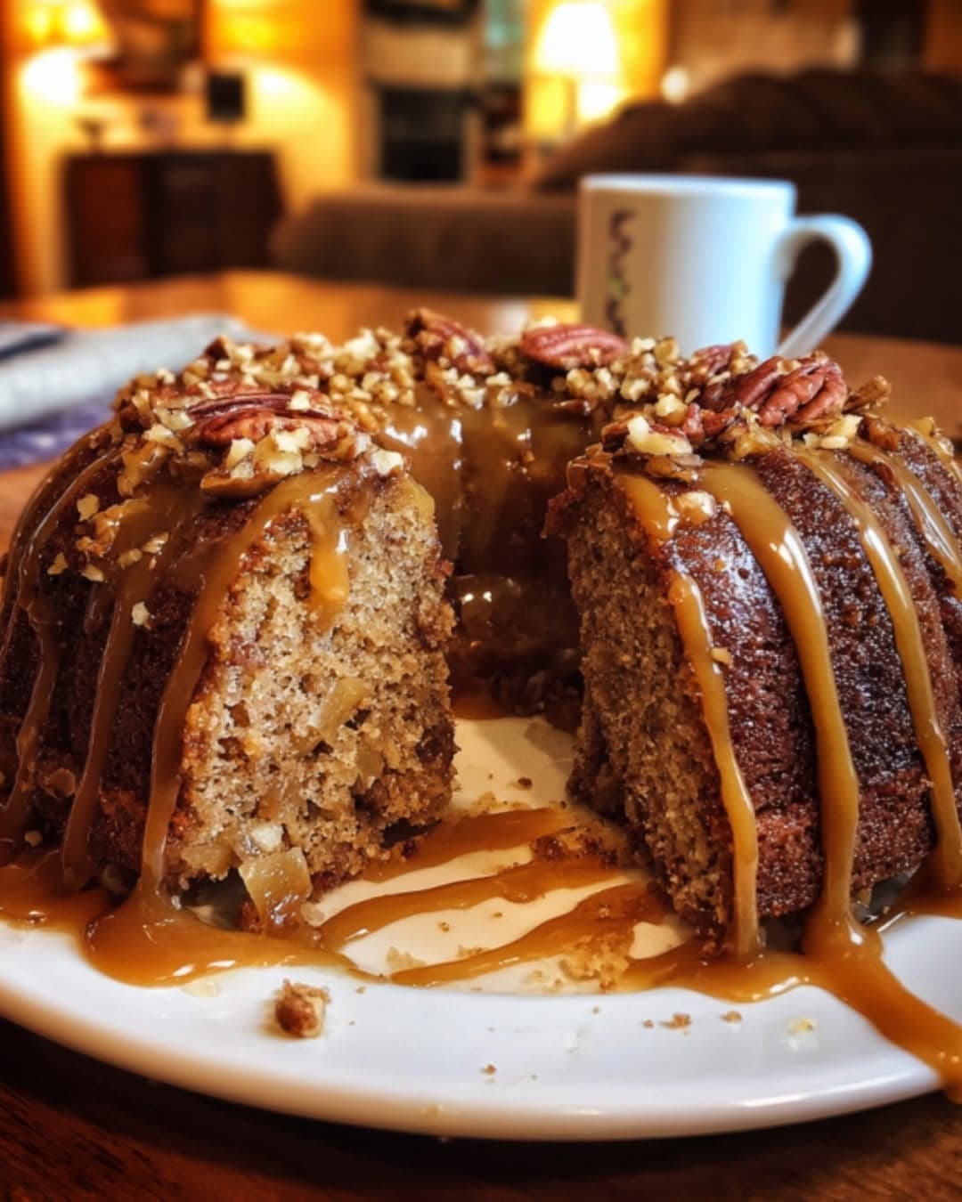 Chocolate Apple Pecan Date Bundt