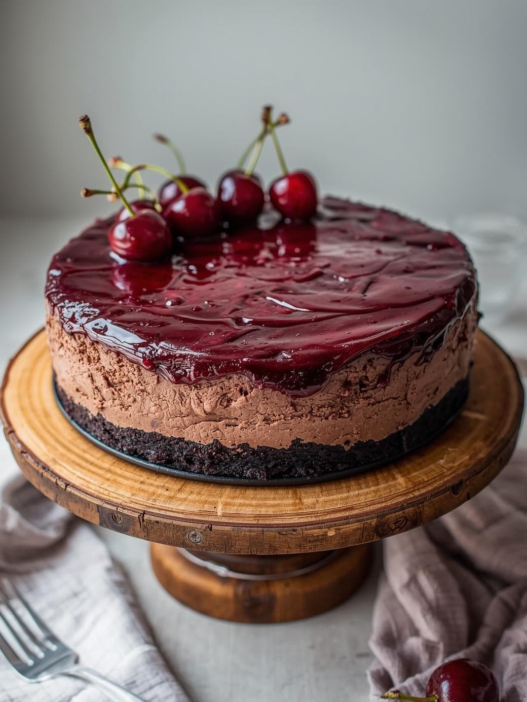 Chocolate Cherry Cheesecake