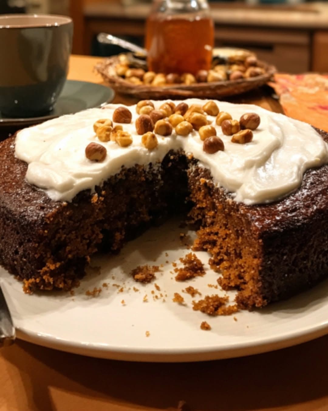 Chocolate Hazelnut Spice Cake With Maple Cream