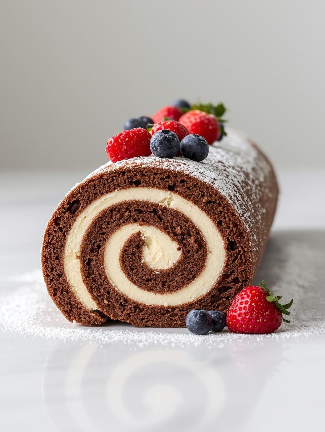 Chocolate Swiss Roll Cake