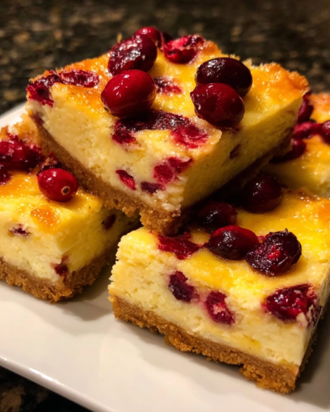 Cranberry Orange Cheesecake Bars