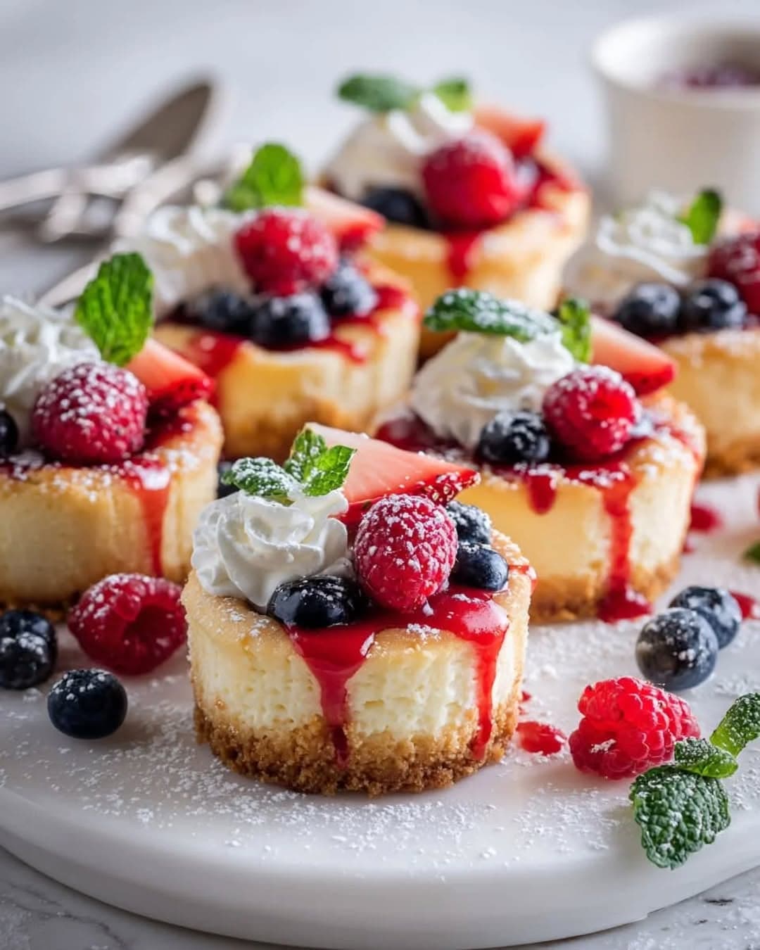 Creamy Mini Cheesecakes with Berries