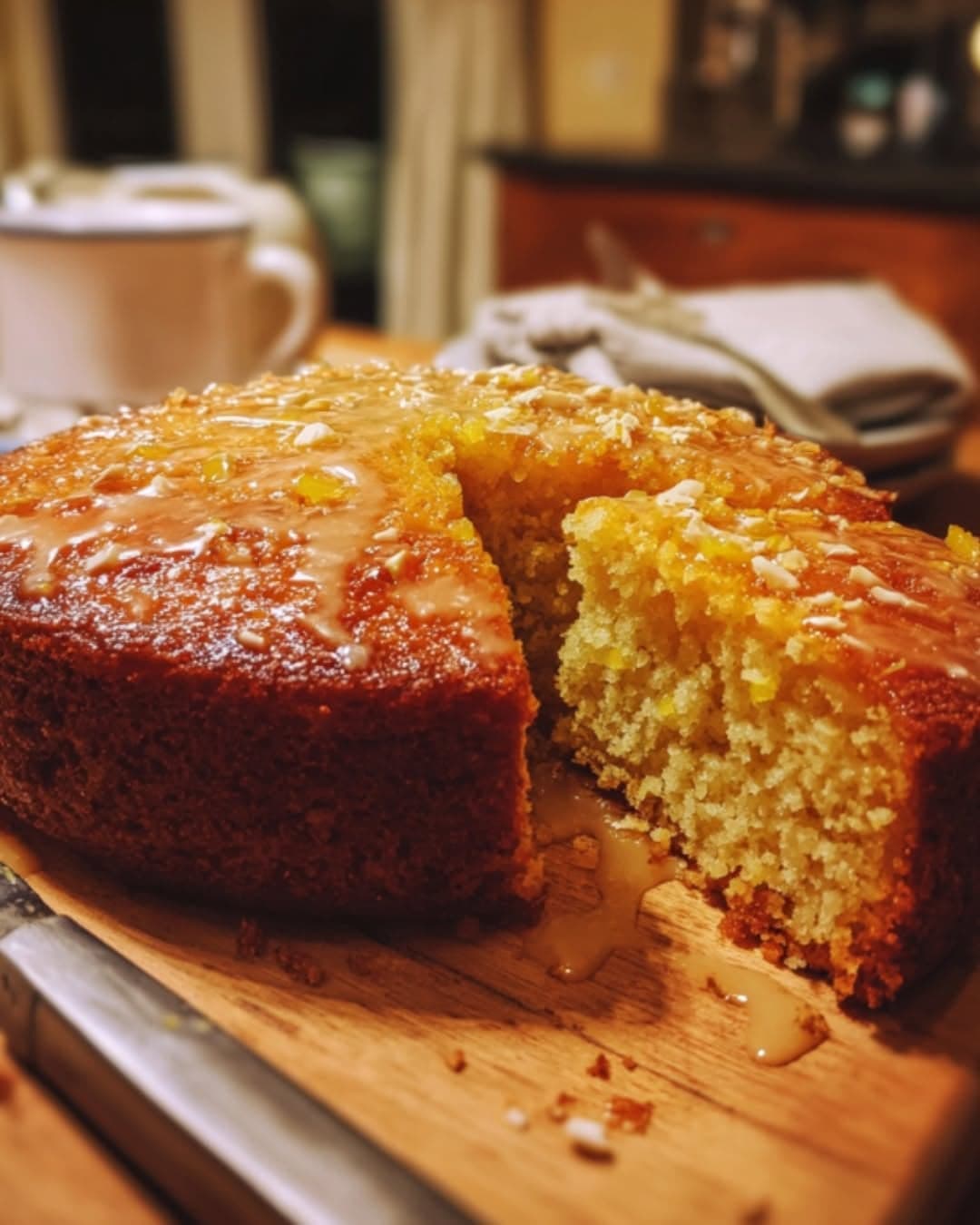 Dense Mango And Almond Cake With Lime Drizzle