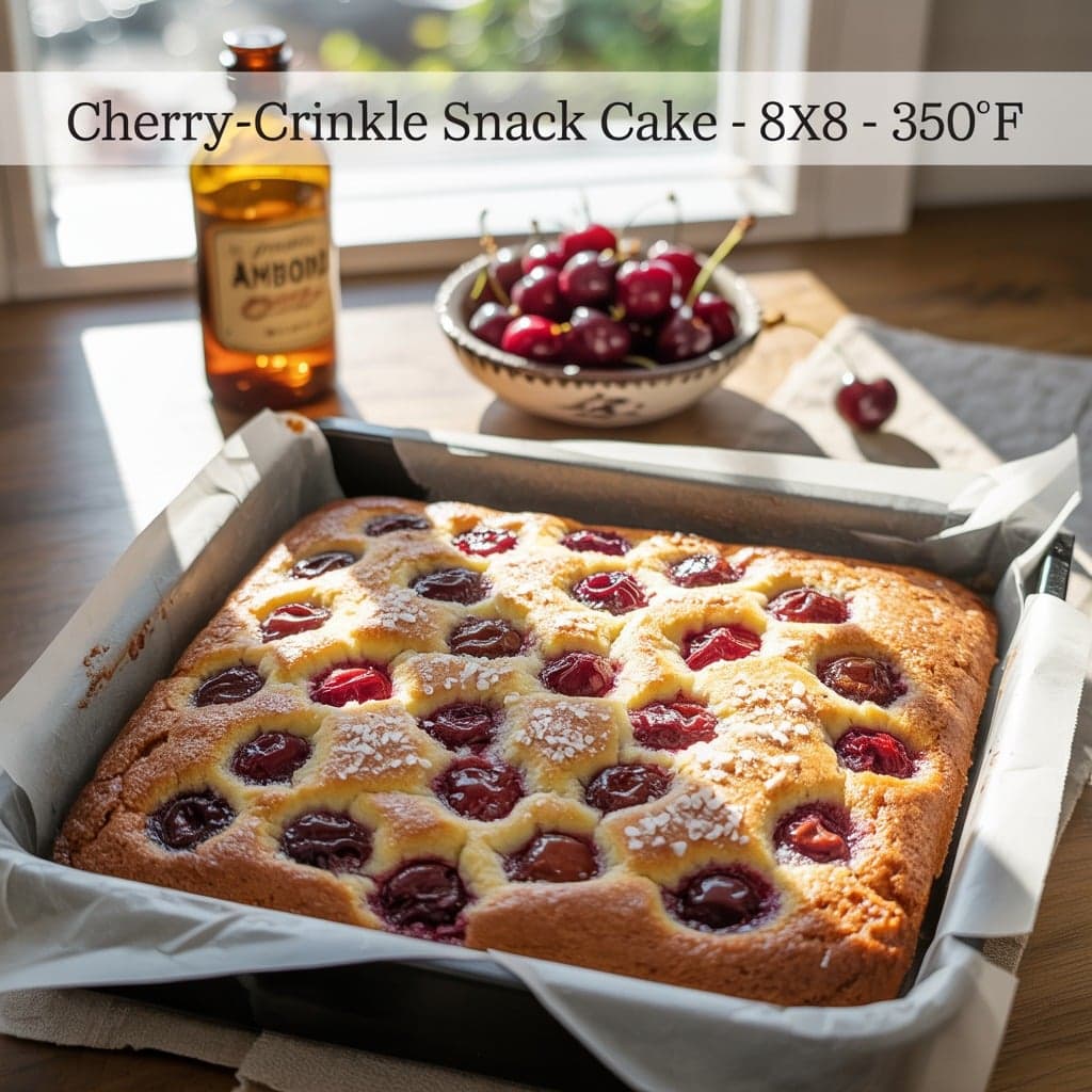 Sparkling Topped Cherry Cake Recipe