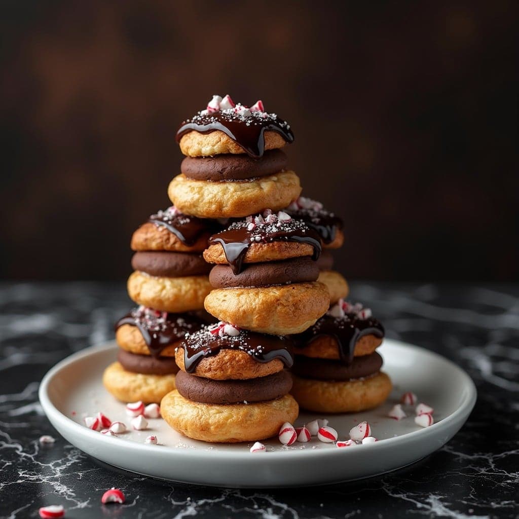 Festive Chocolate Cream Puff