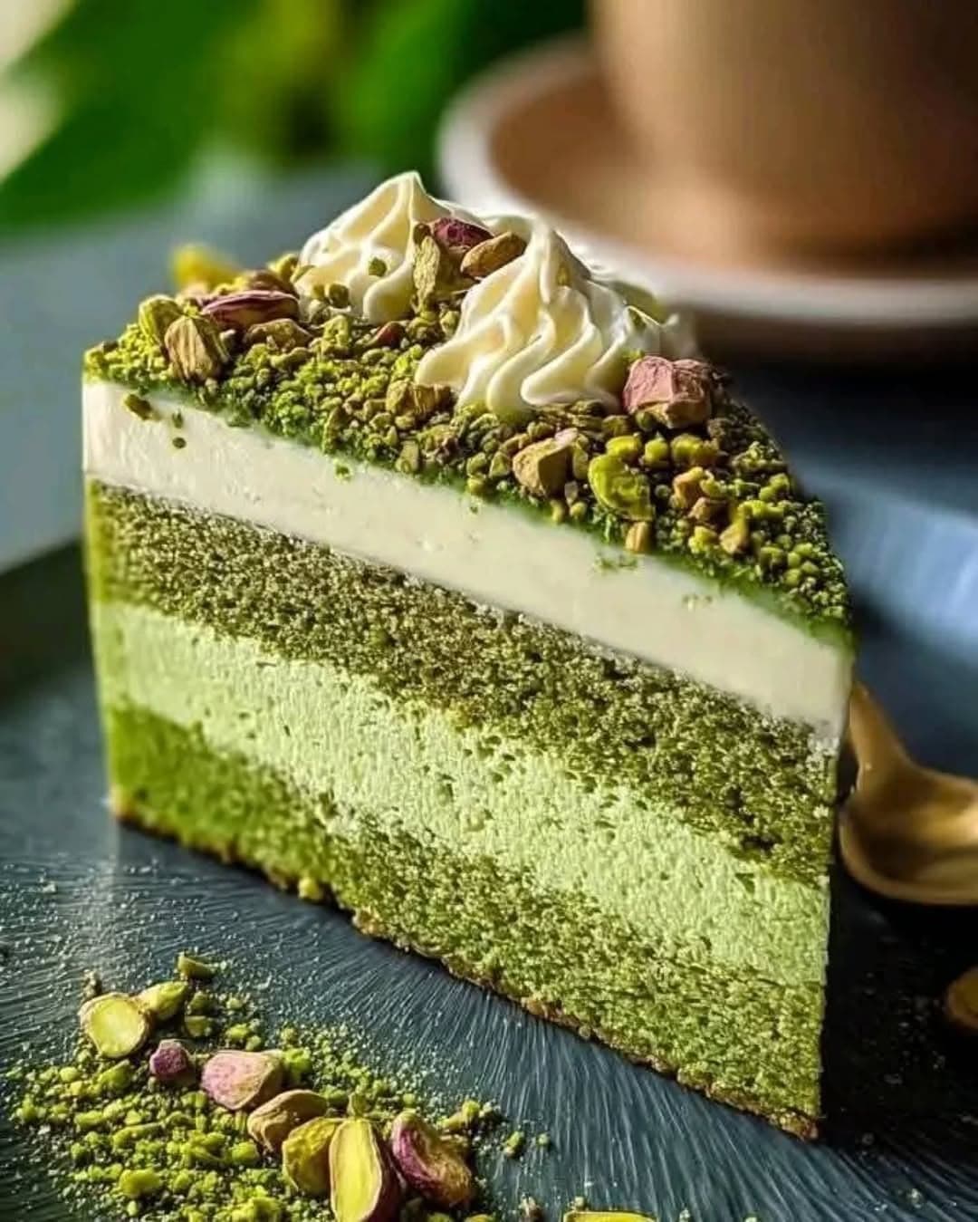 Luscious Pistachio Cream Cake