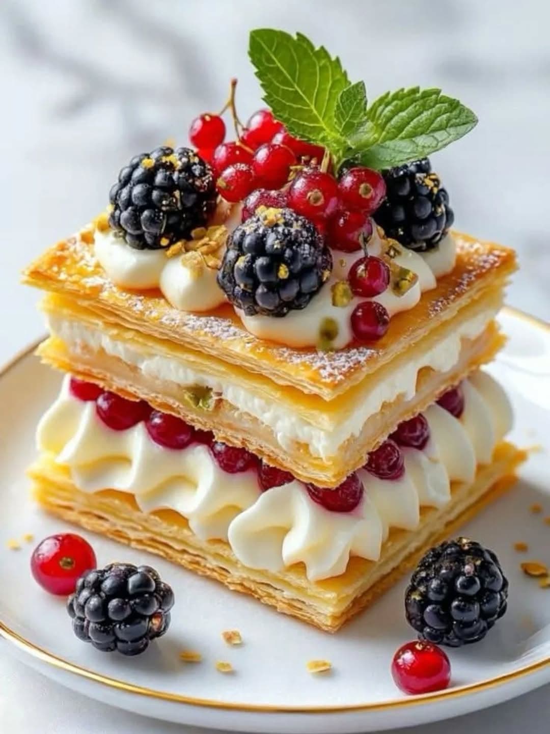Mille-Feuille with Fresh Berries