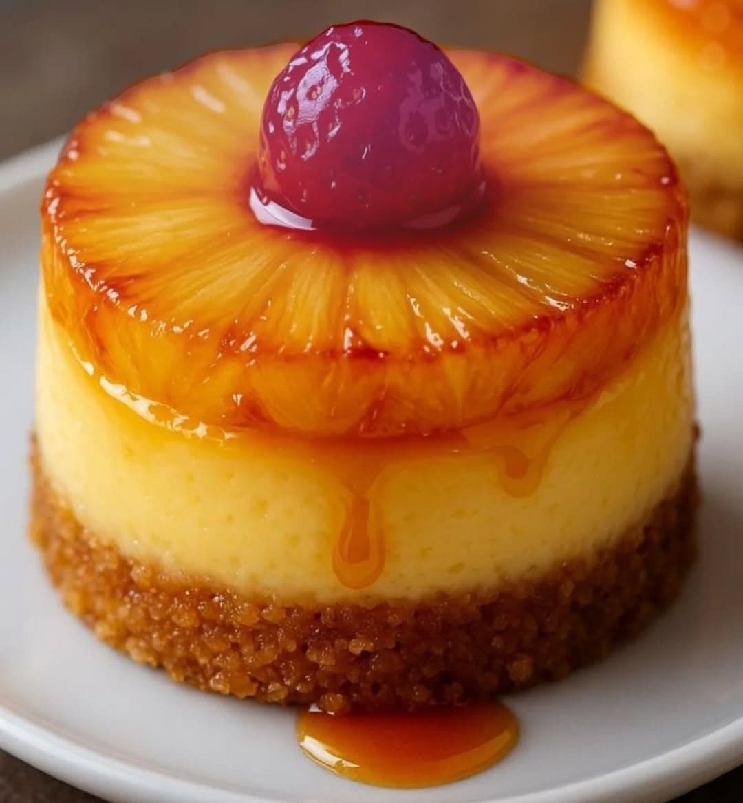 Mini Pineapple Upside-Down Cheesecakes