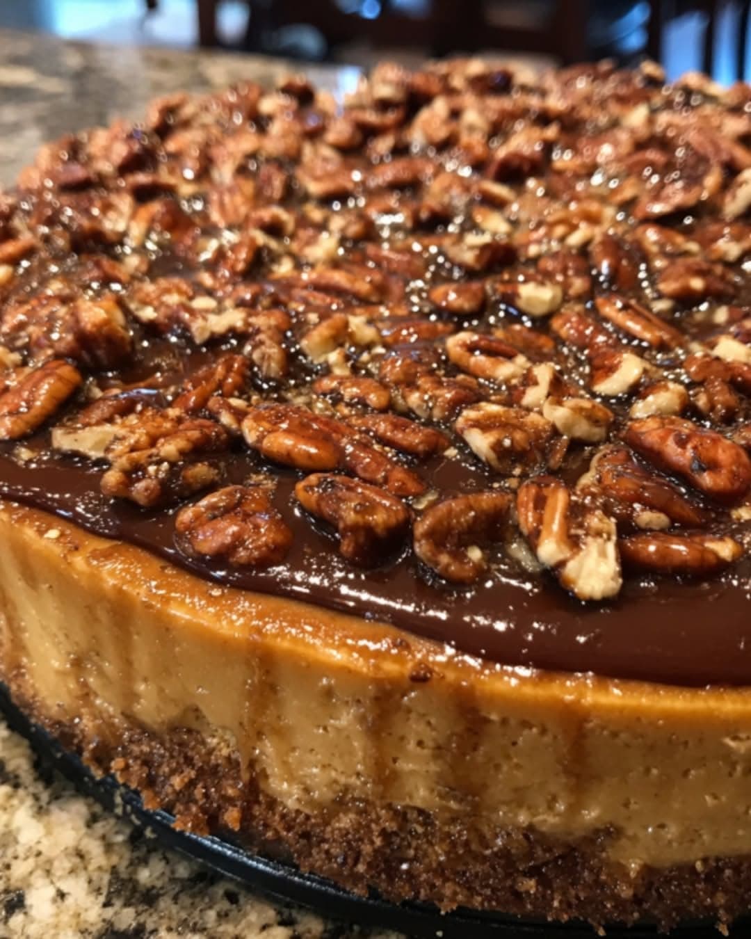 Mocha Pecan Cheesecake