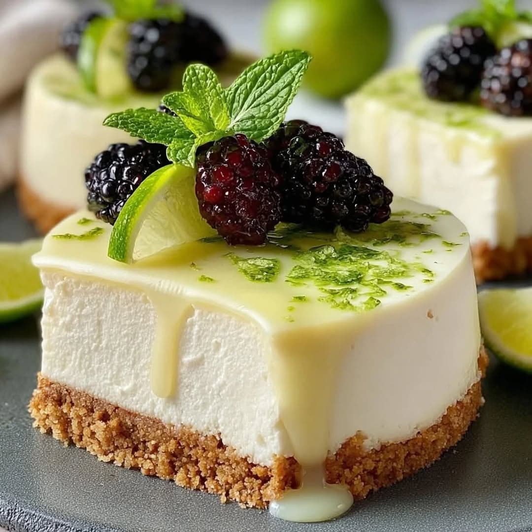 Refreshing Lime Mousse Cheesecake with Lime Glaze