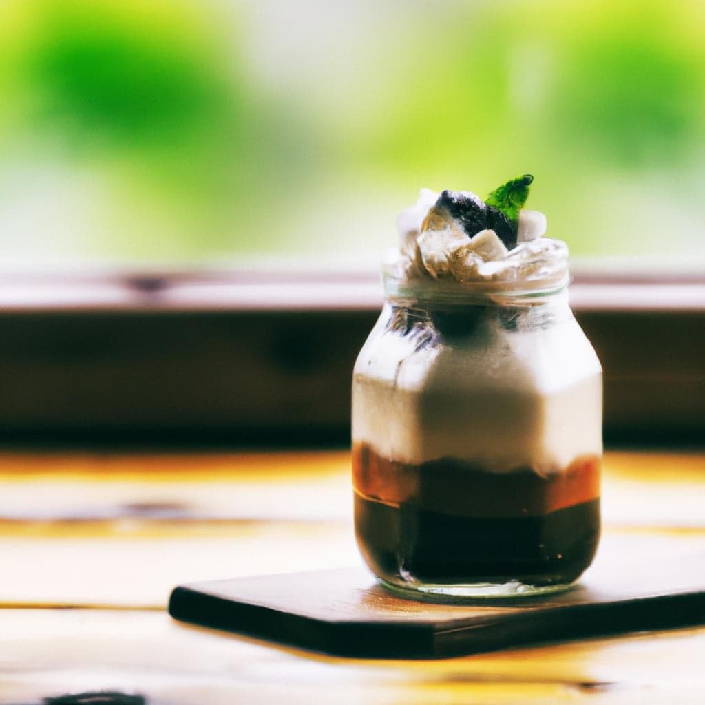 Silky Chocolate Cream with Warm Peach Compote