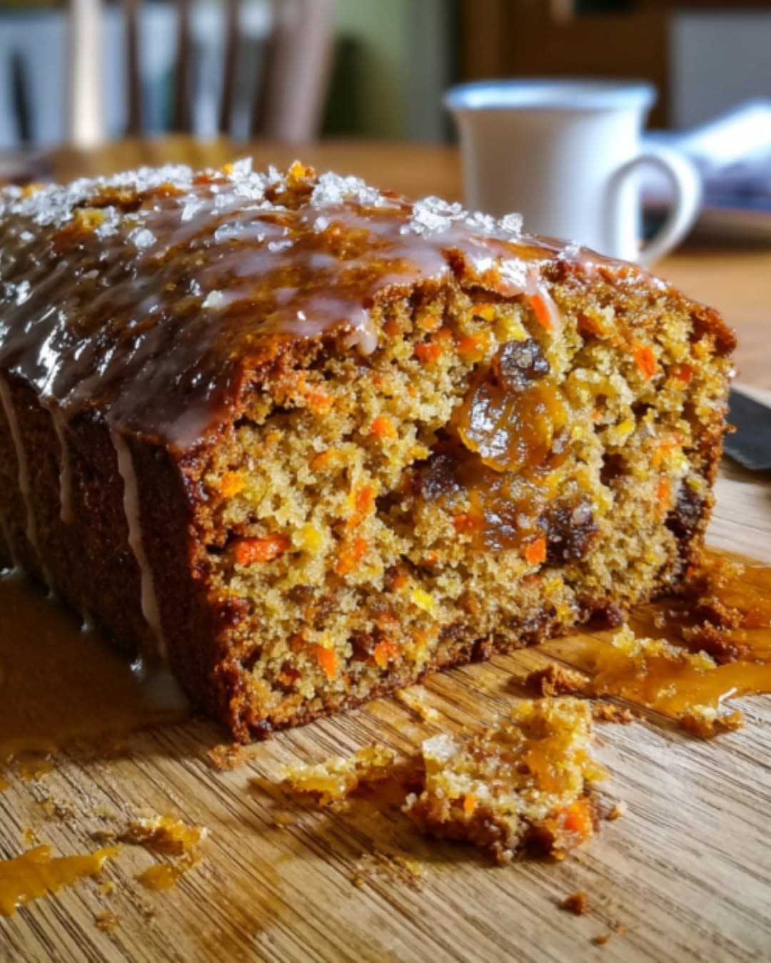 Sticky Carrot, Ginger & Date Loaf with Citrus Glaze