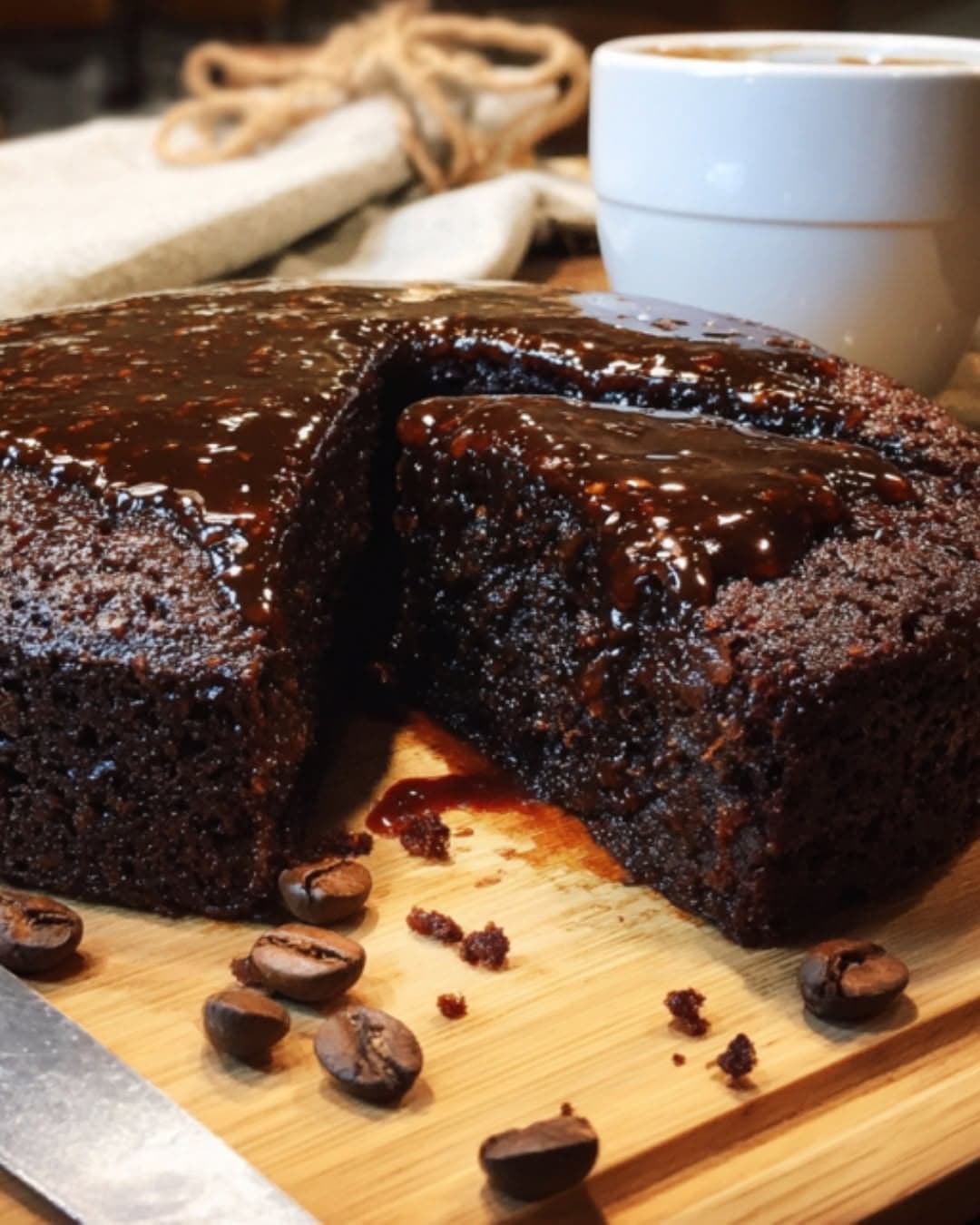 Sticky Mocha Date Cake With Espresso Syrup