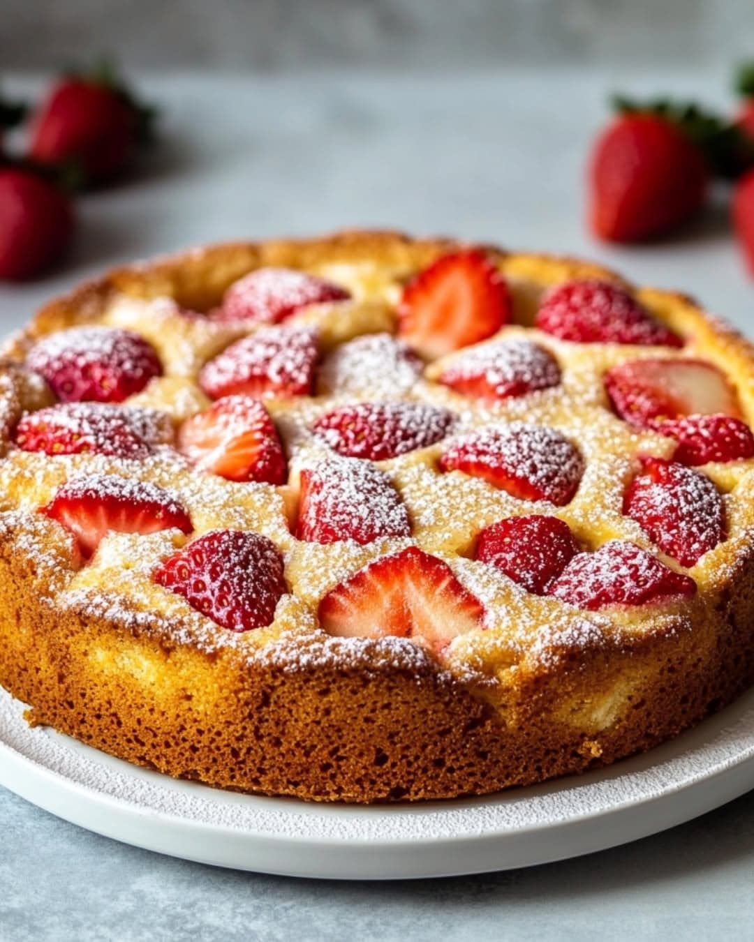 Strawberry Ricotta Cake