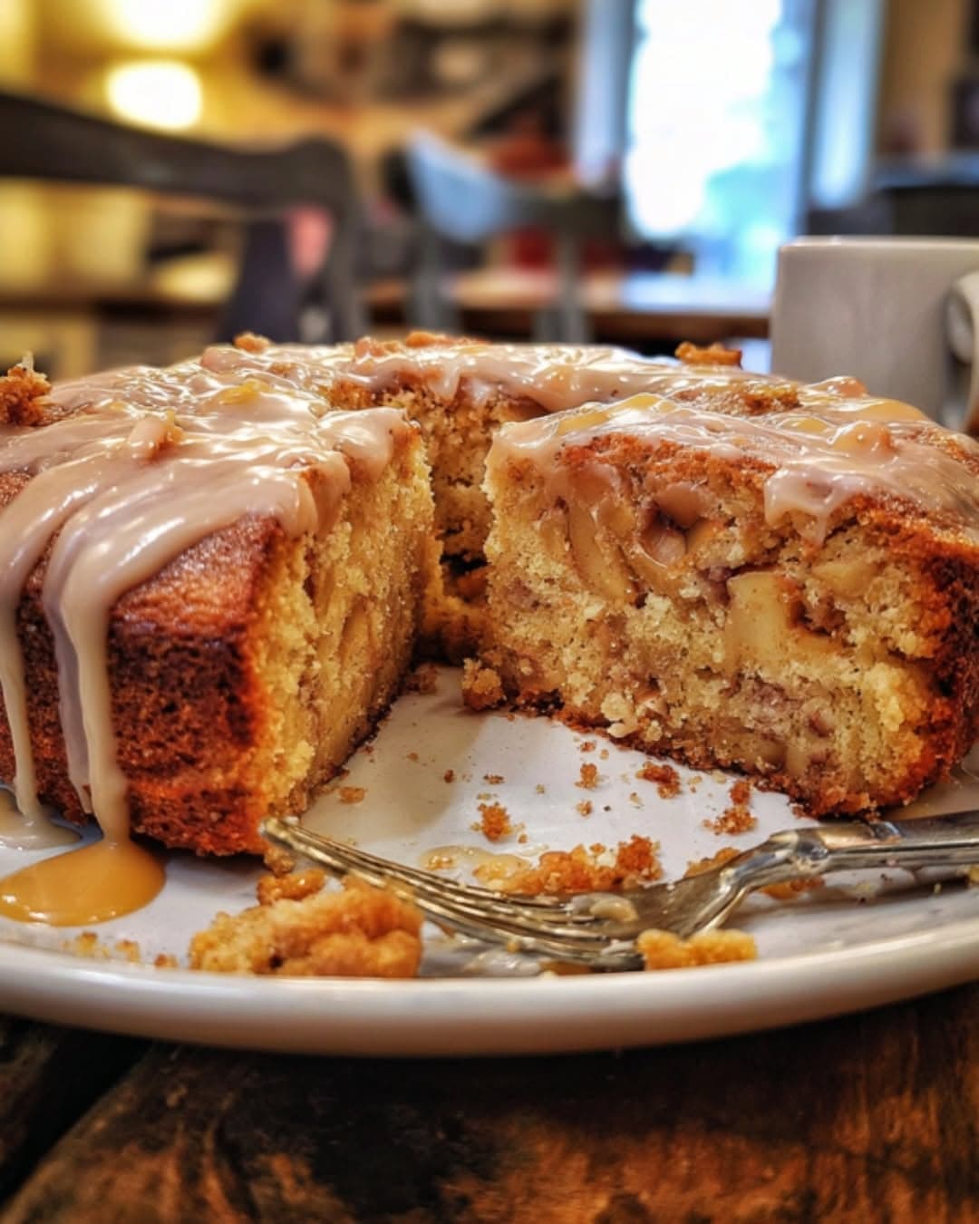 Toffee Apple Cake With Cinnamon Icing