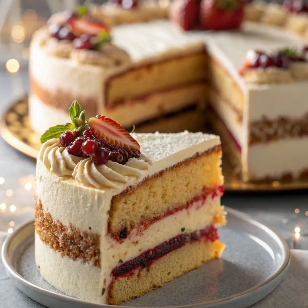 Vanilla Berry Layer Cake